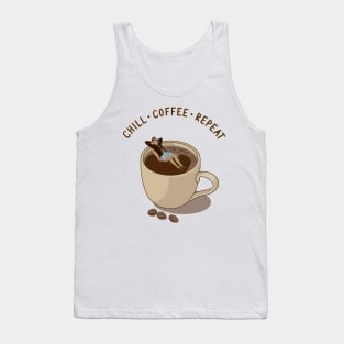 Coffee Repeat Tank Top